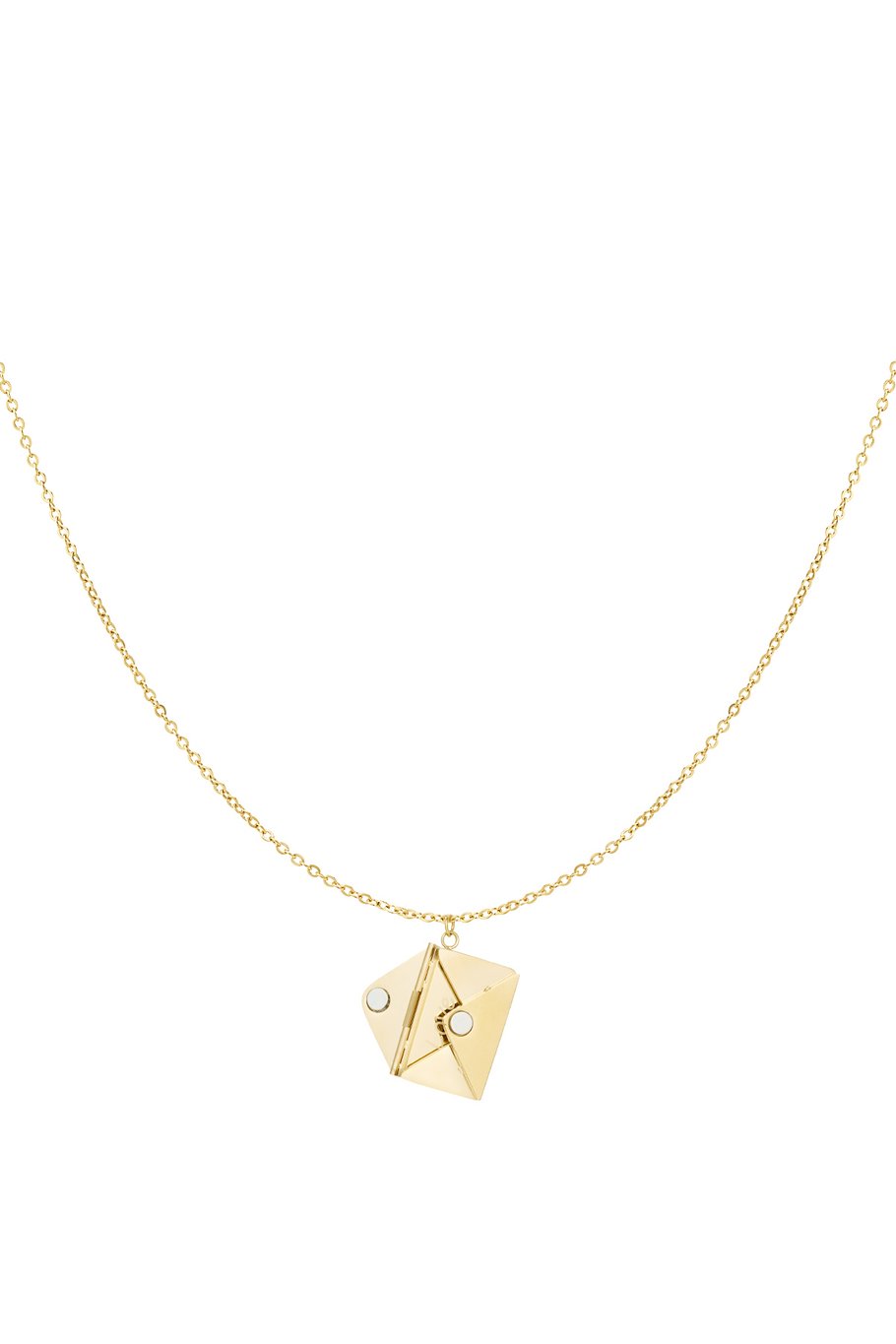 GRAVEERBARE LOVE ENVELOPE NECKLACE GOUD