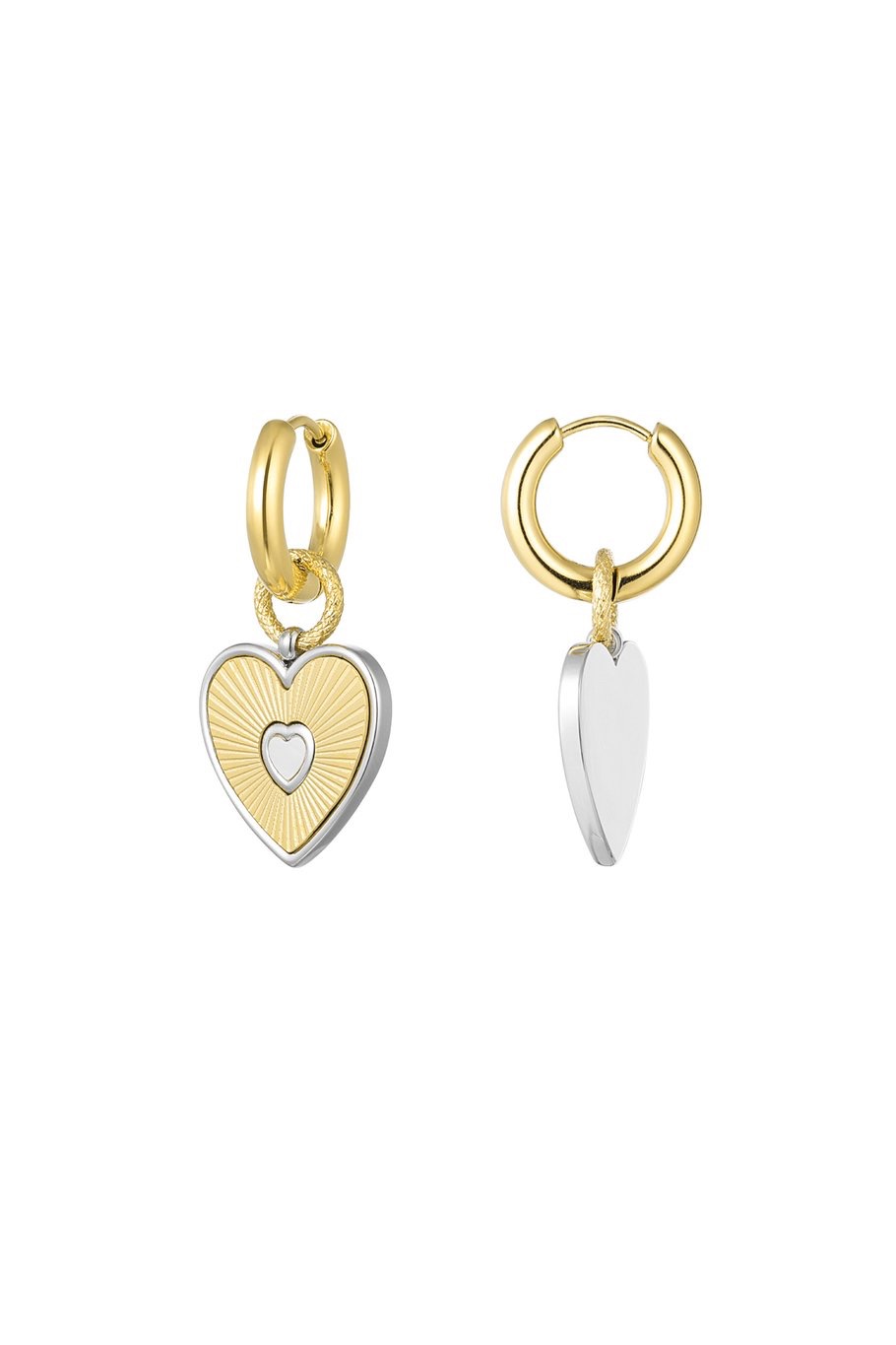 DUBBLE HEART OORBELLEN