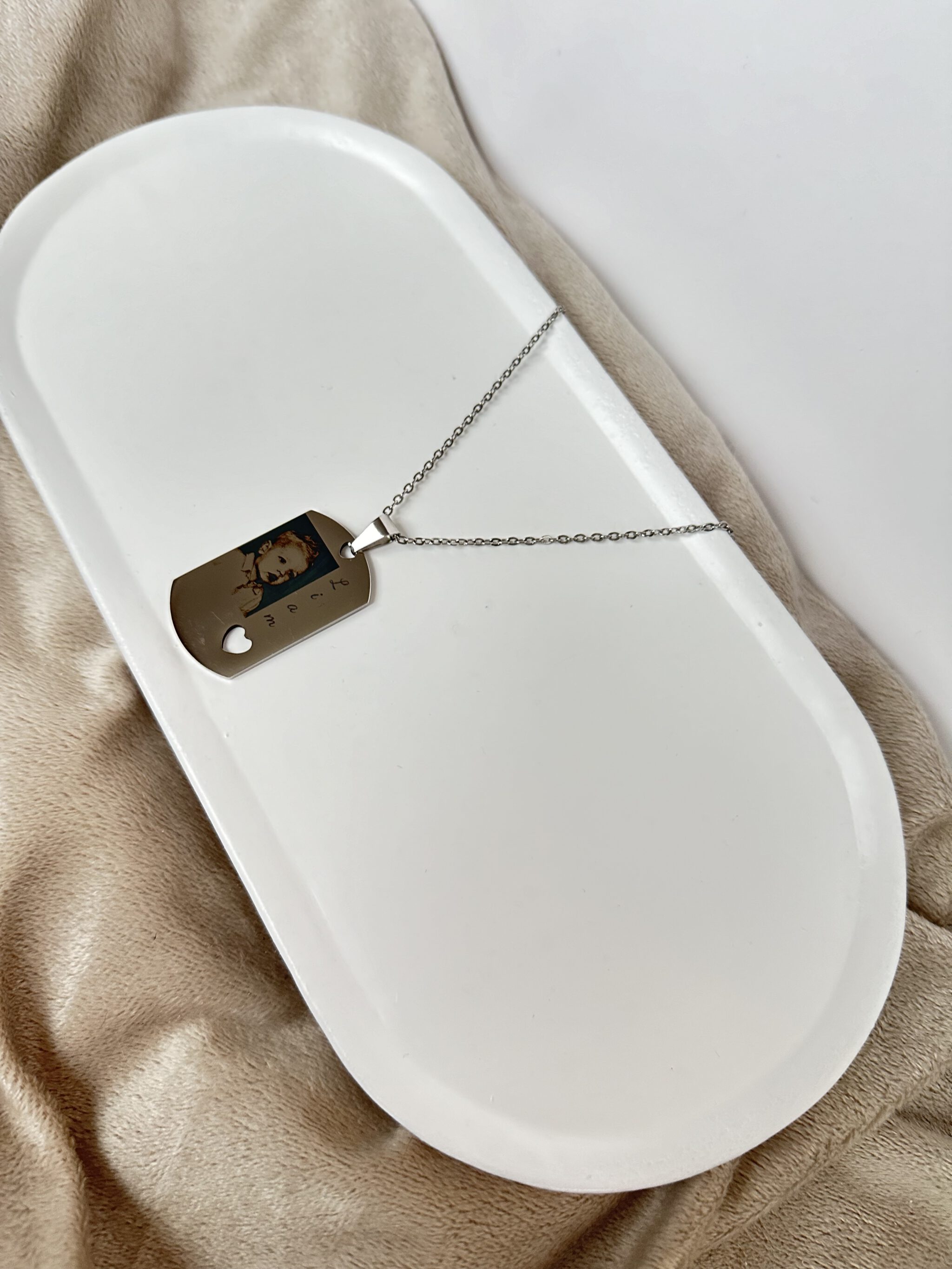 GRAVEERBARE FOTO KETTING ZILVER