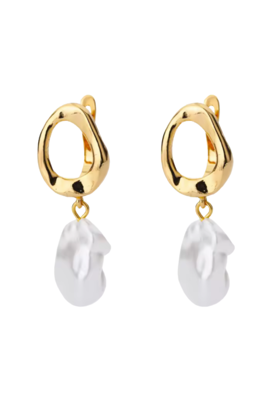 Open pearl earrings