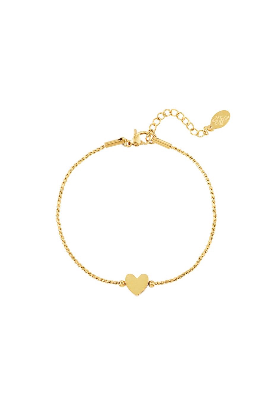 Thin heart bracelet