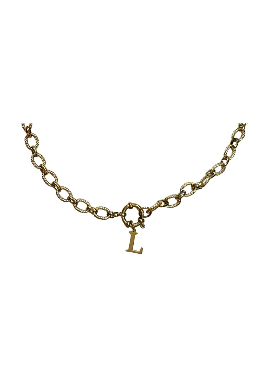 Rough Initial Necklace