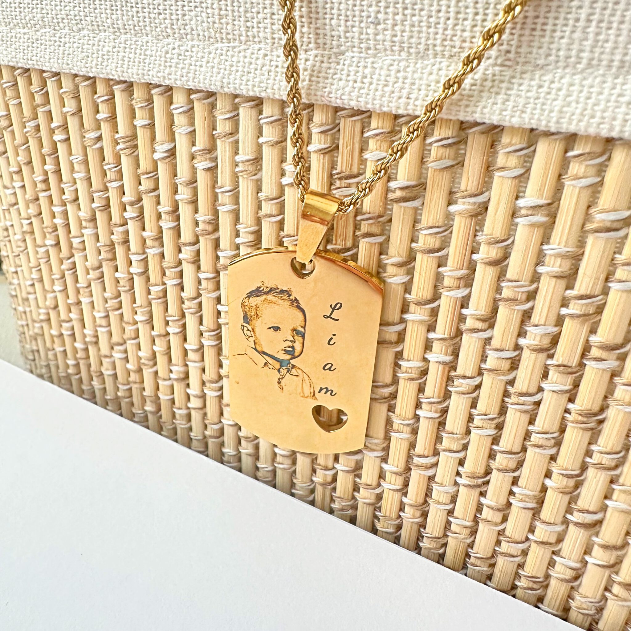 GRAVEERBARE FOTO KETTING GOUD - Afbeelding 2